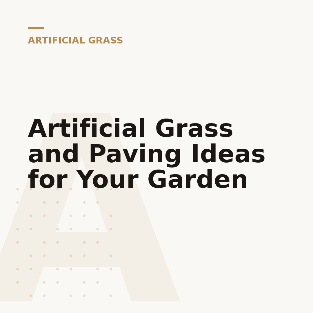 Artificial Grass and Paving Ideas for Your Garden