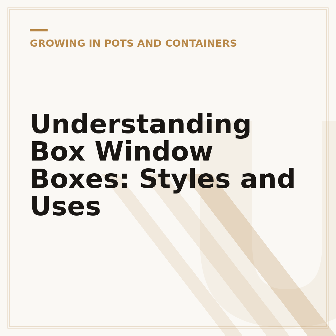 Understanding Box Window Boxes: Styles and Uses