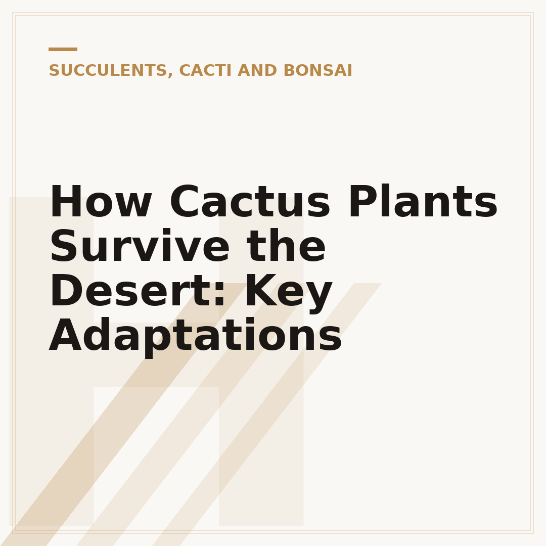 How Cactus Plants Survive the Desert: Key Adaptations