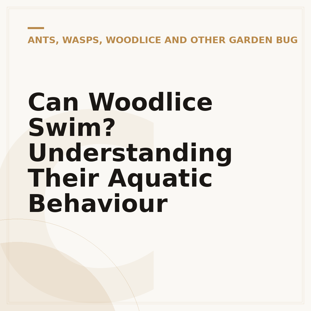 Can Woodlice Swim? Understanding Their Aquatic Behaviour