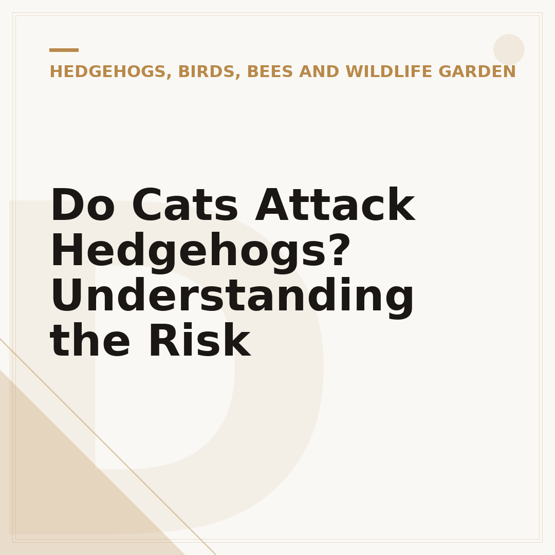 Do Cats Attack Hedgehogs? Understanding the Risk