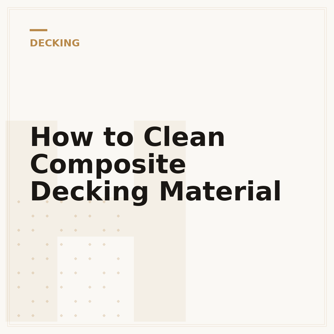 How to Clean Composite Decking Material