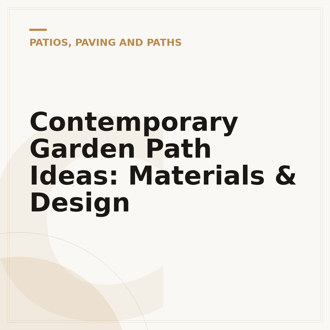 Contemporary Garden Path Ideas: Materials & Design