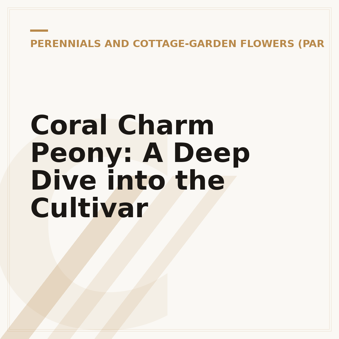 Coral Charm Peony: A Deep Dive into the Cultivar