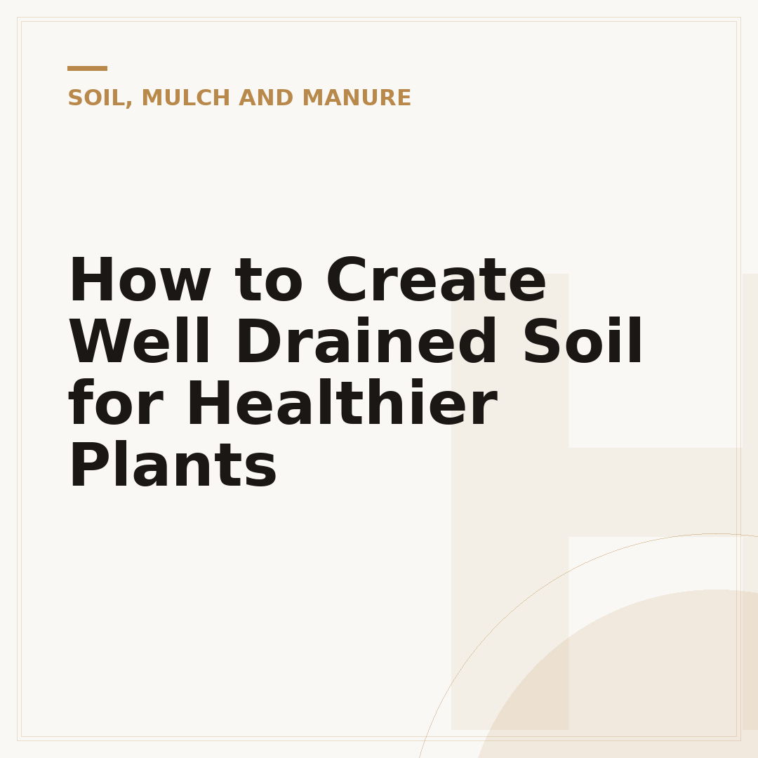 How to Create Well Drained Soil for Healthier Plants