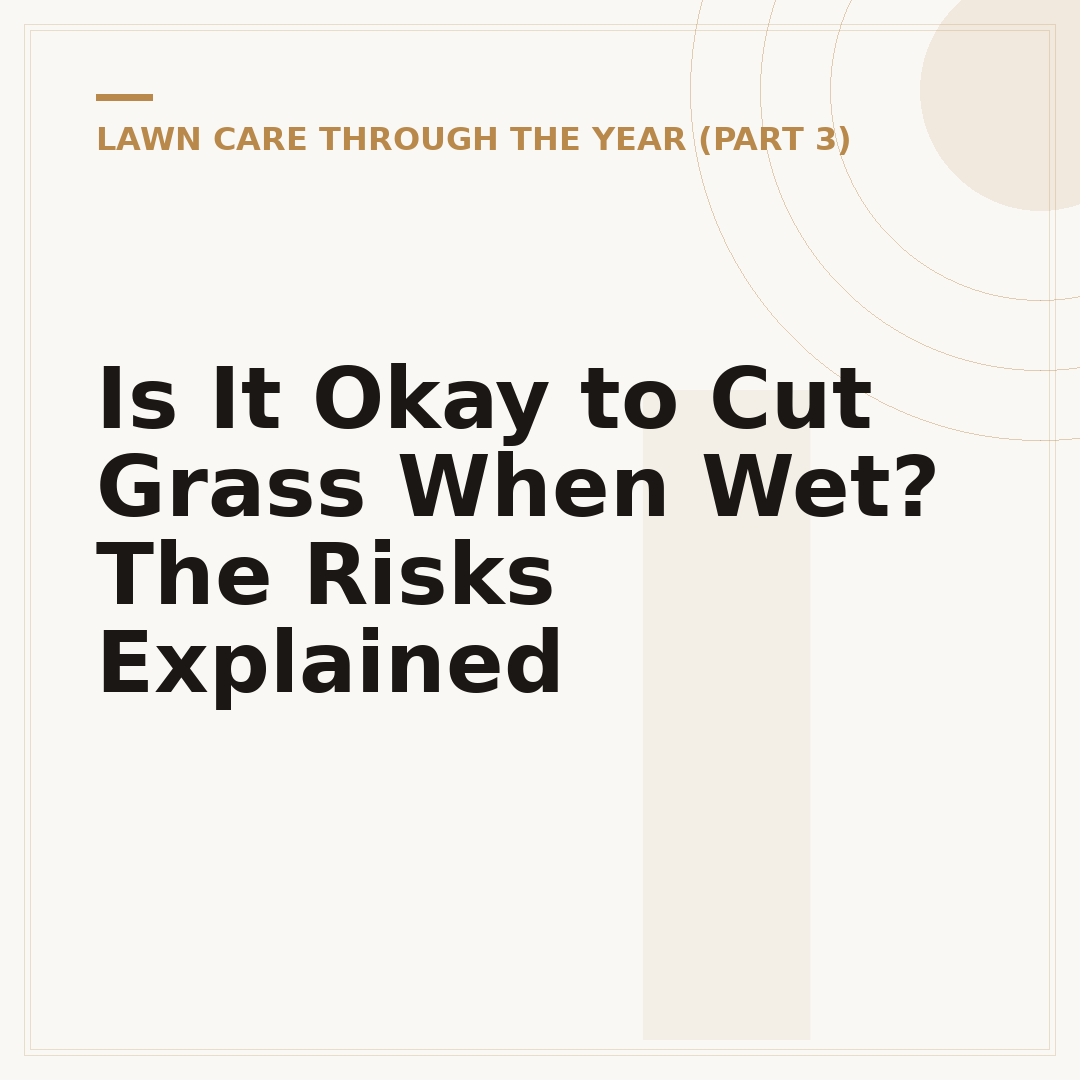 Is It Okay to Cut Grass When Wet? The Risks Explained