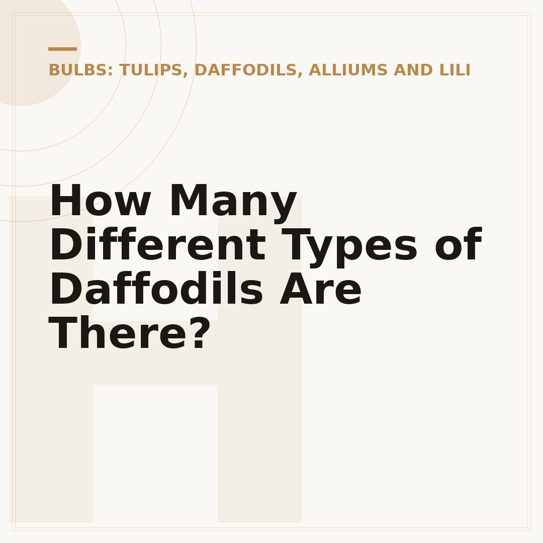 How Many Different Types of Daffodils Are There?