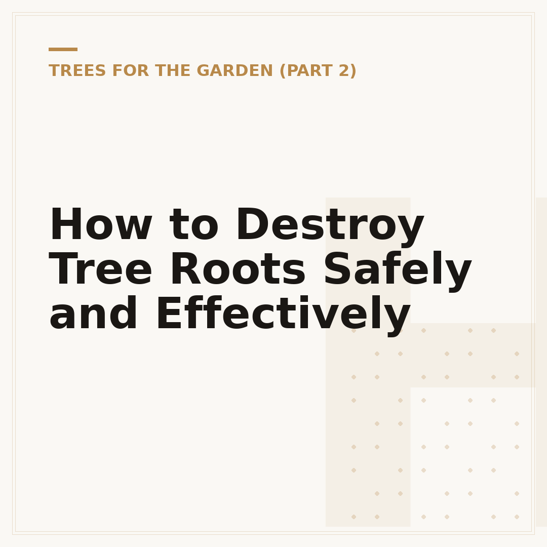 How to Destroy Tree Roots Safely and Effectively