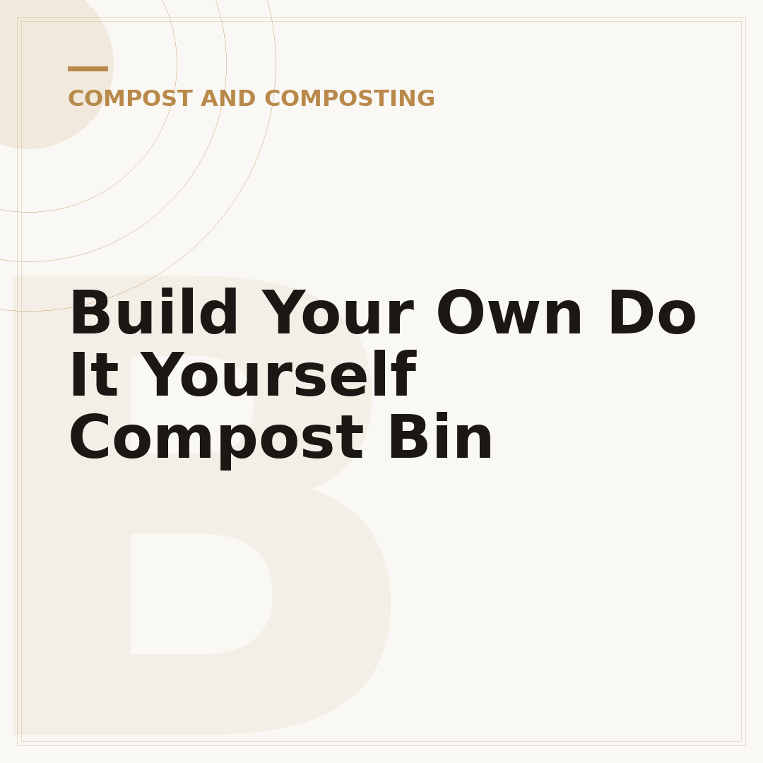 Build Your Own Do It Yourself Compost Bin