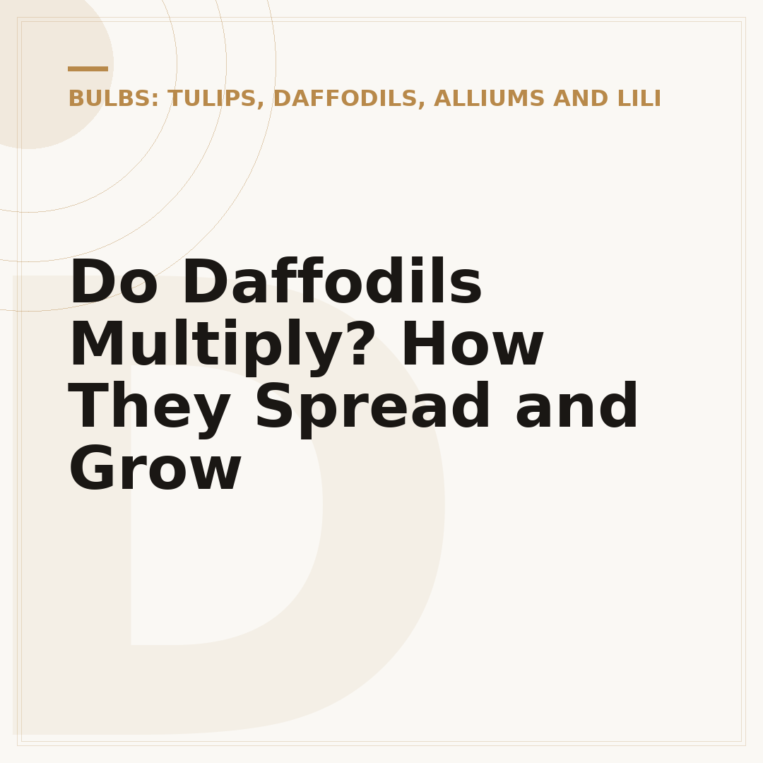 Do Daffodils Multiply? How They Spread and Grow