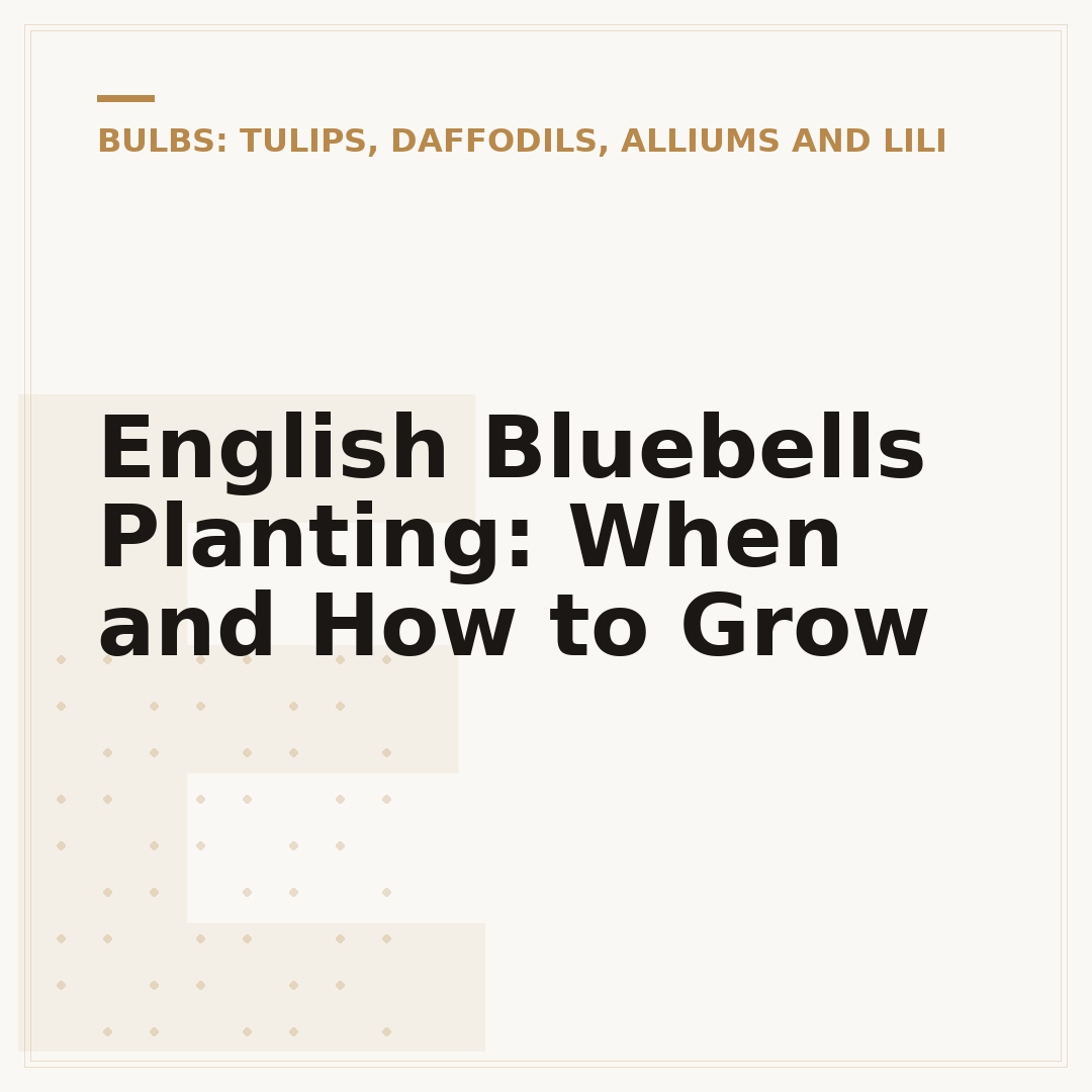 English Bluebells Planting: When and How to Grow