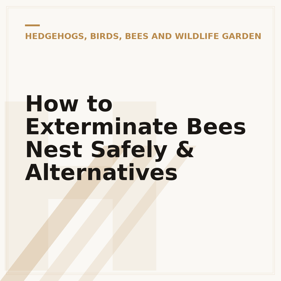 How to Exterminate Bees Nest Safely & Alternatives