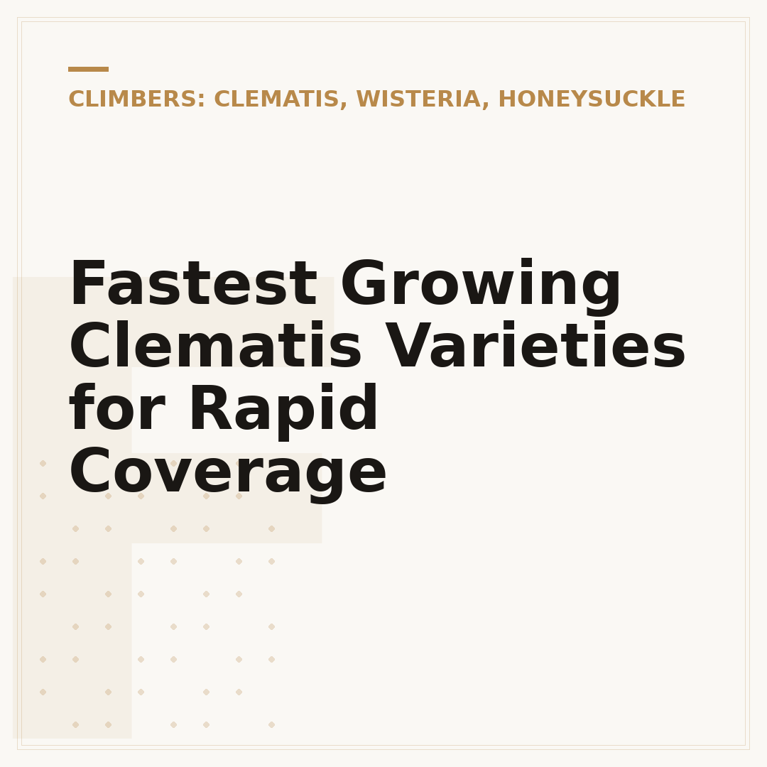 Fastest Growing Clematis Varieties for Rapid Coverage