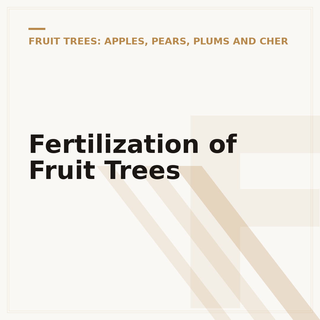 Fertilization of Fruit Trees