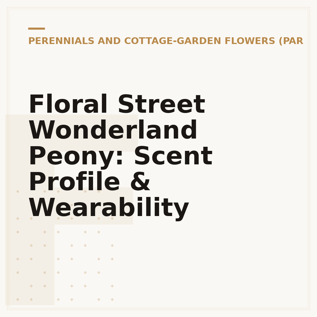 Floral Street Wonderland Peony: Scent Profile & Wearability