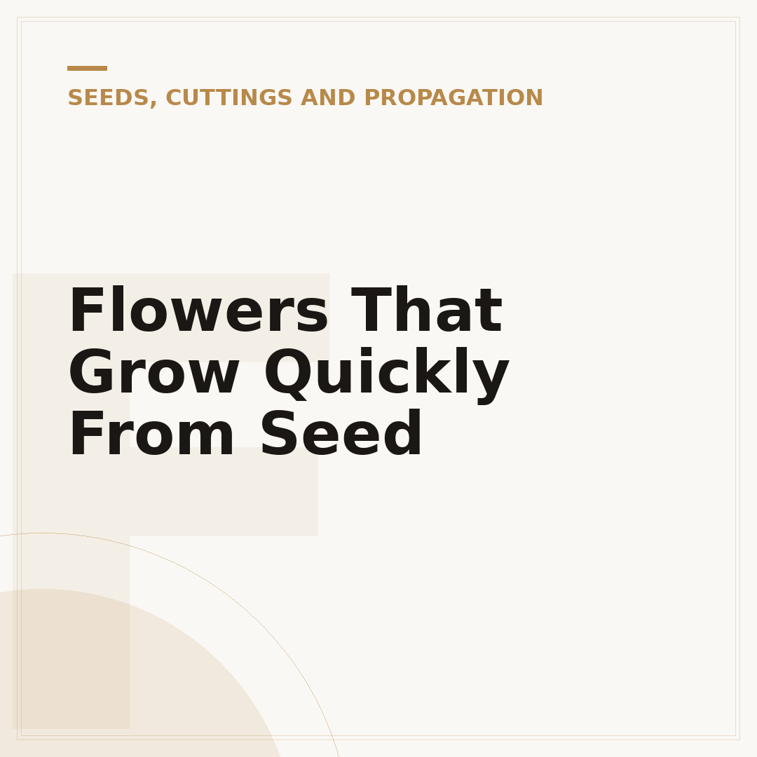 Flowers That Grow Quickly From Seed