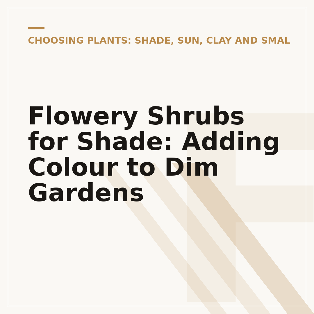 Flowery Shrubs for Shade: Adding Colour to Dim Gardens