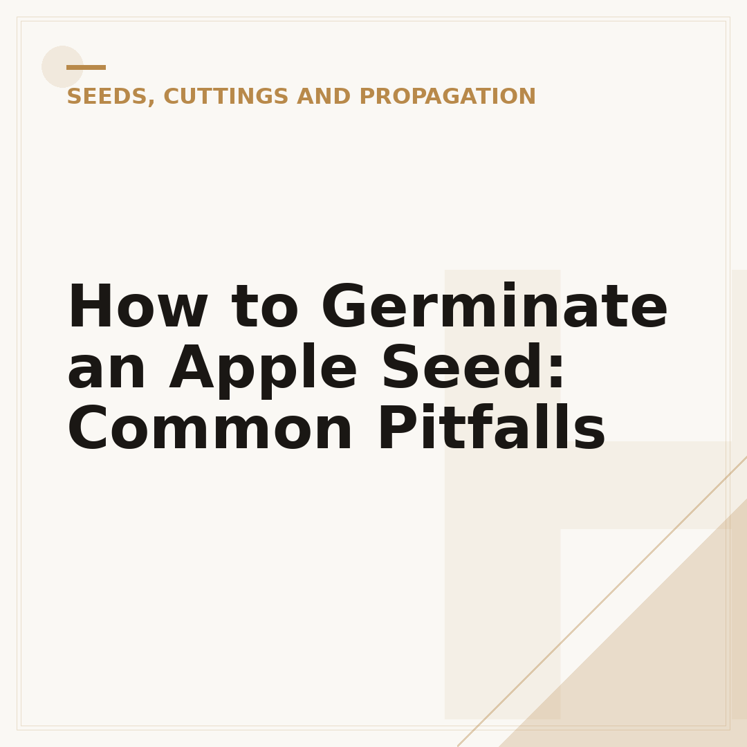 How to Germinate an Apple Seed: Common Pitfalls