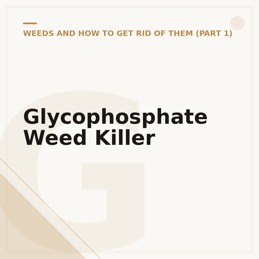 Glycophosphate Weed Killer