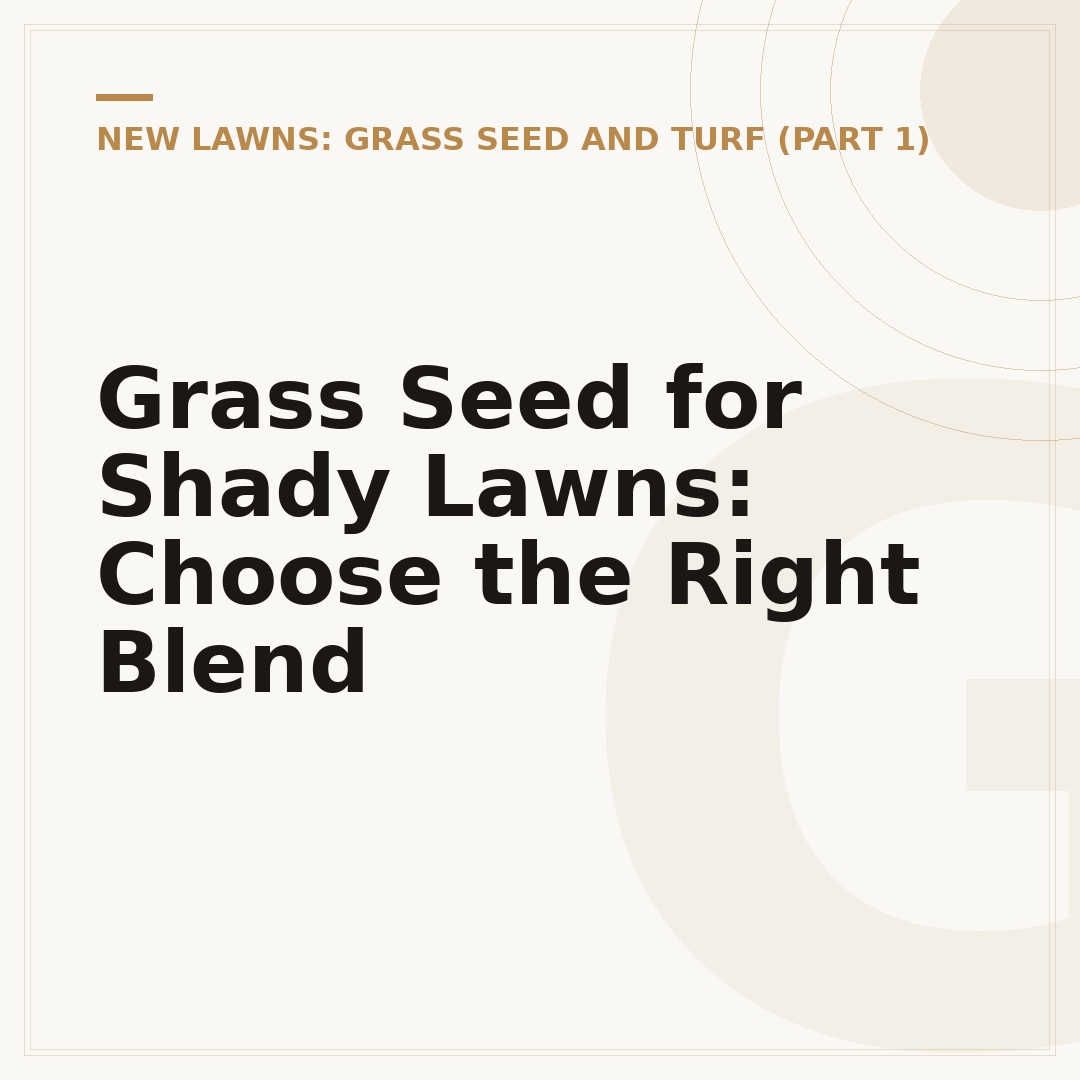 Grass Seed for Shady Lawns: Choose the Right Blend