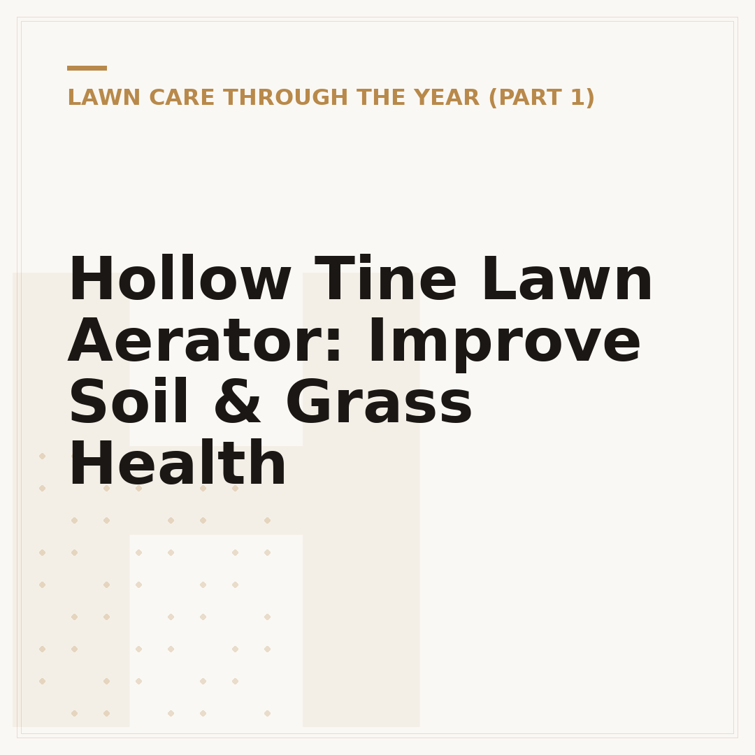 Hollow Tine Lawn Aerator: Improve Soil & Grass Health