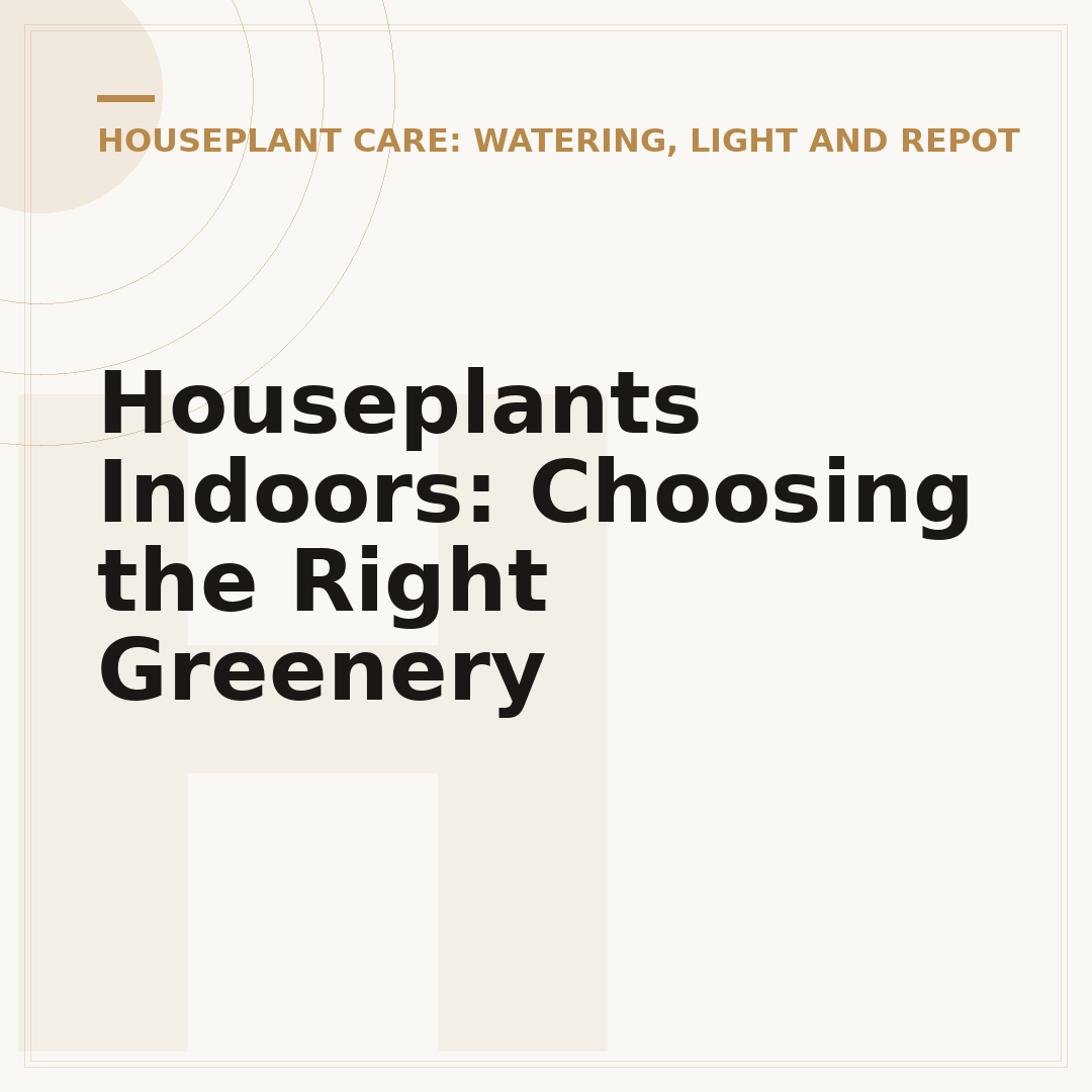 Houseplants Indoors: Choosing the Right Greenery