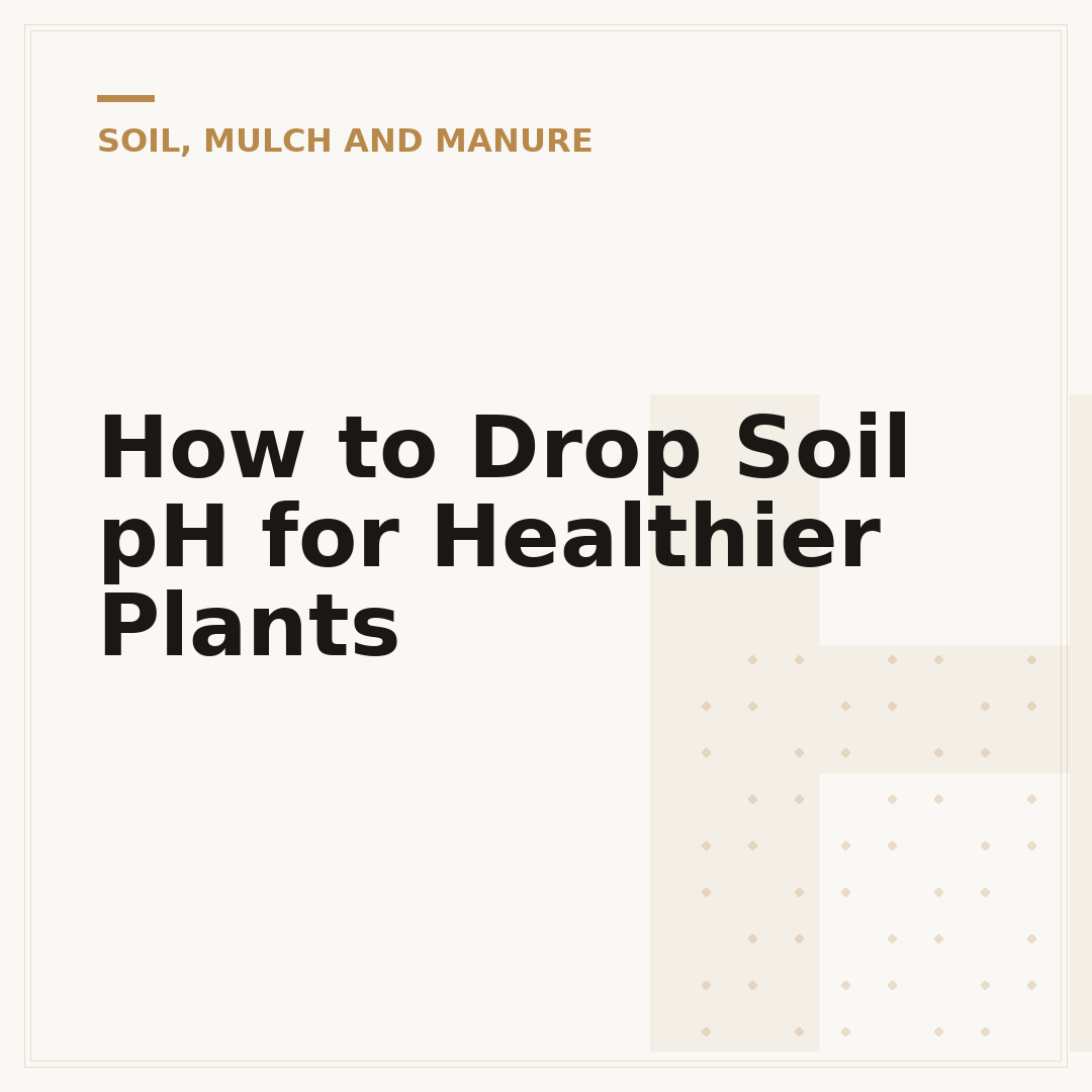 How to Drop Soil pH for Healthier Plants