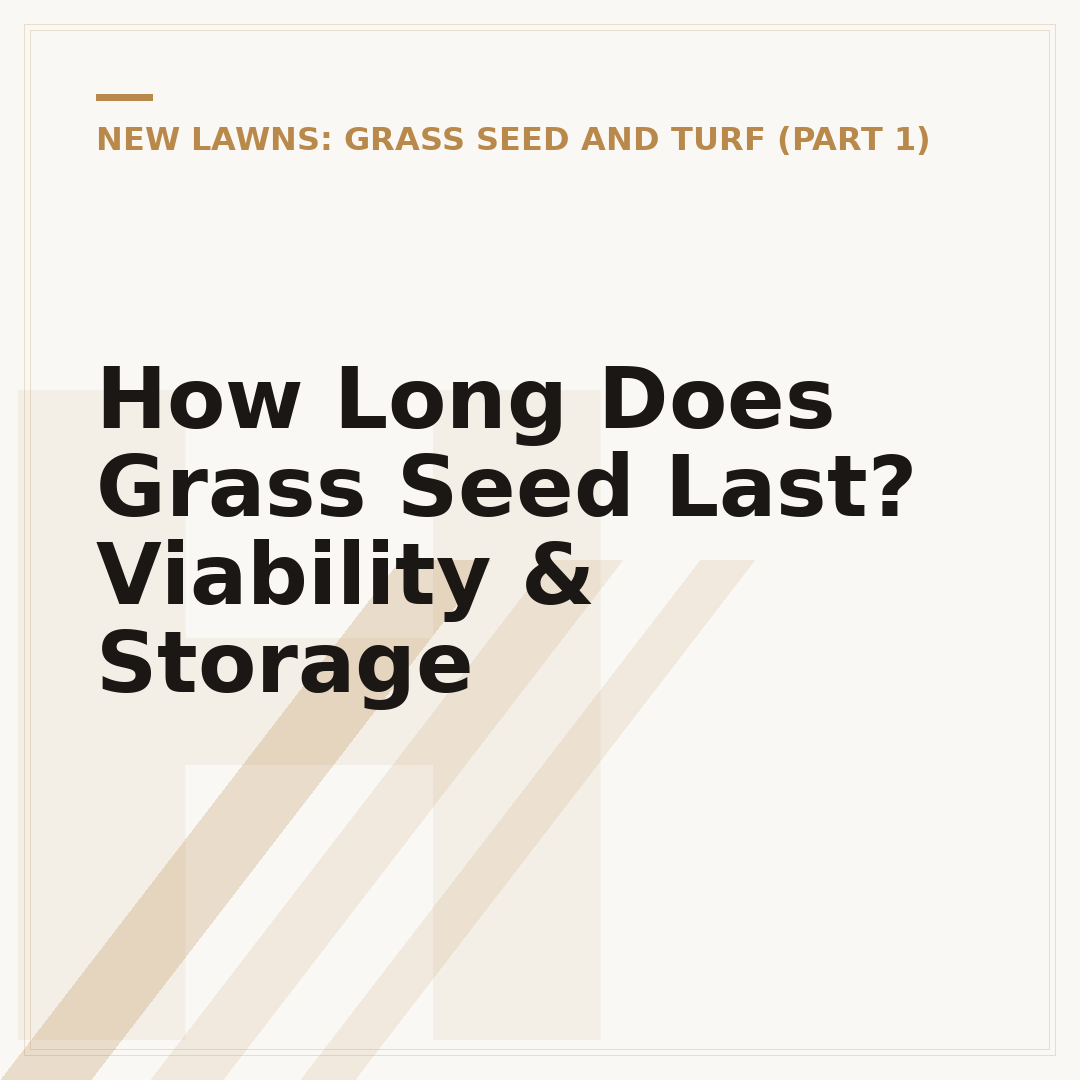 How Long Does Grass Seed Last? Viability & Storage