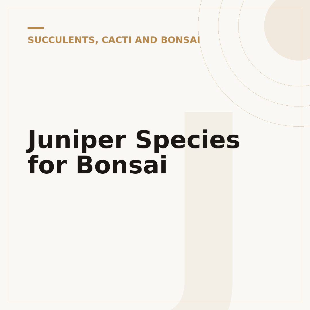 Juniper Species for Bonsai