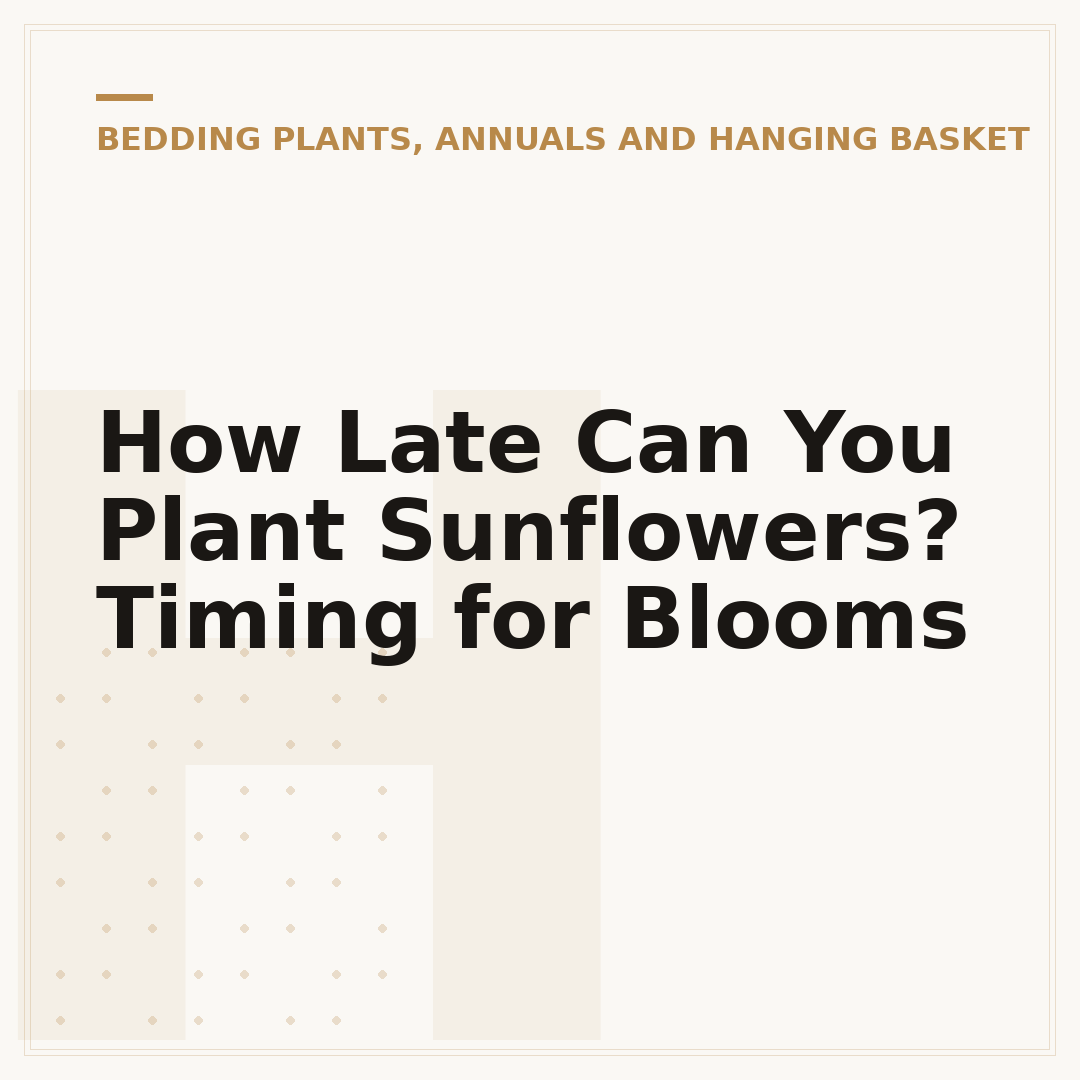 How Late Can You Plant Sunflowers? Timing for Blooms