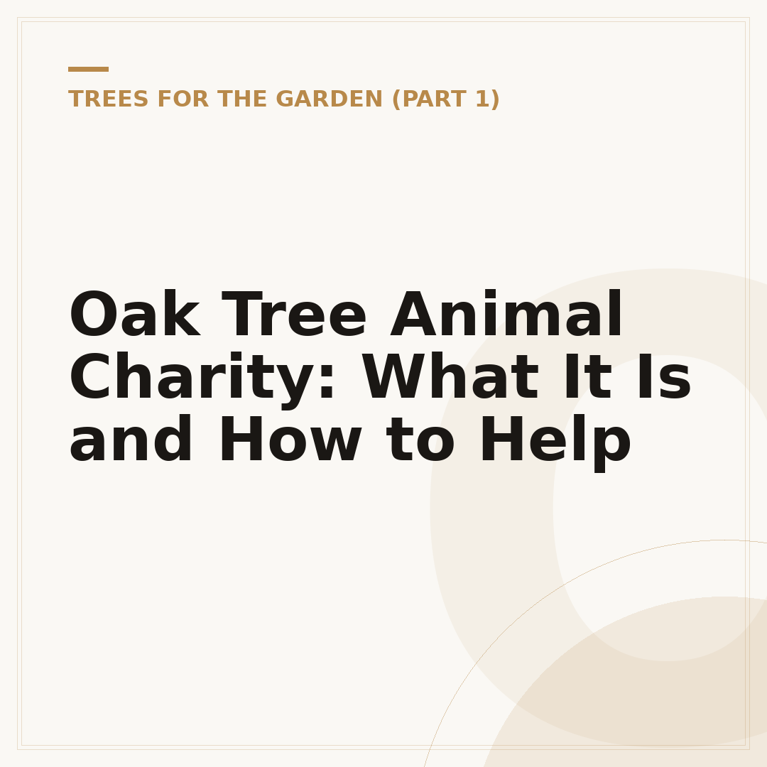 Oak Tree Animal Charity: What It Is and How to Help