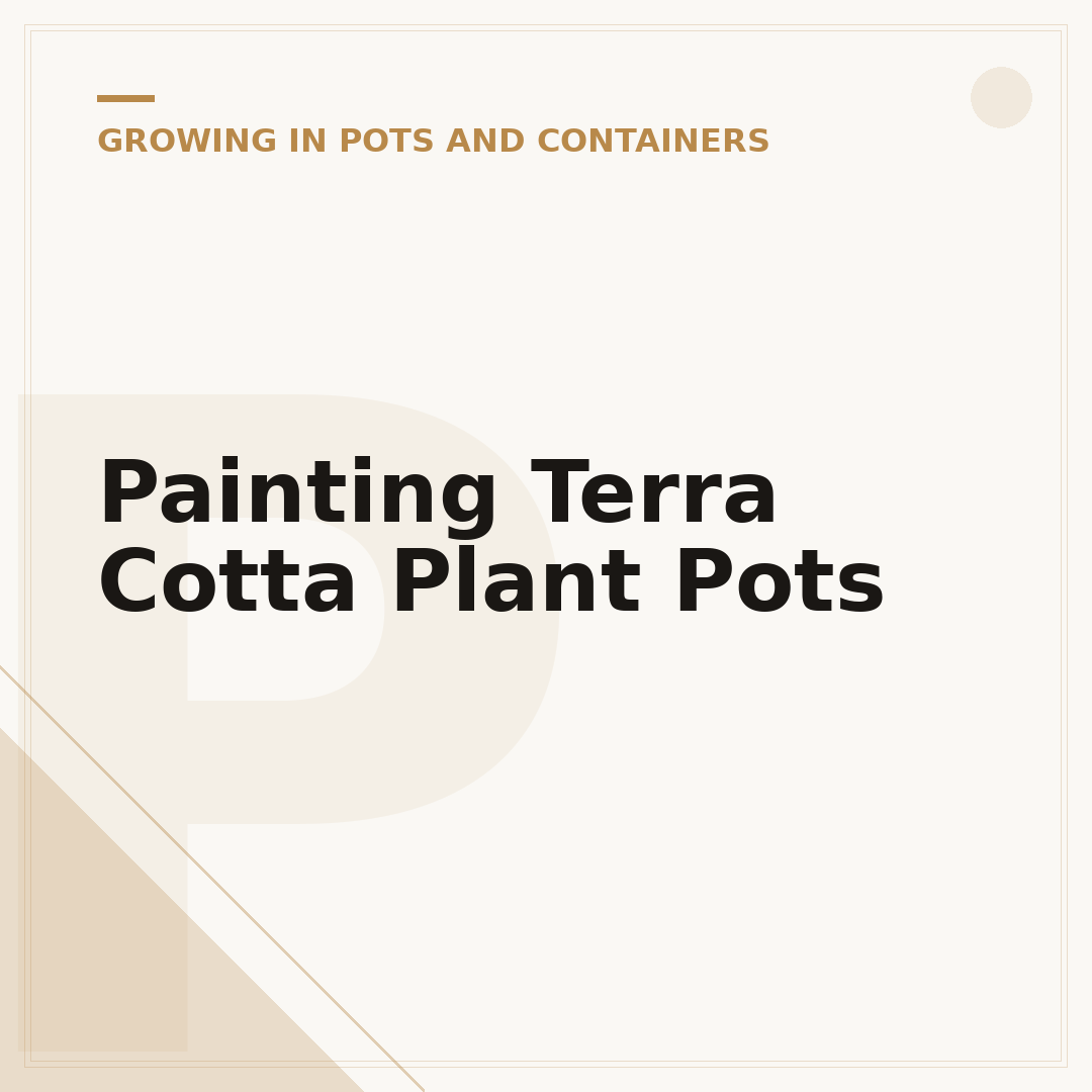Painting Terra Cotta Plant Pots
