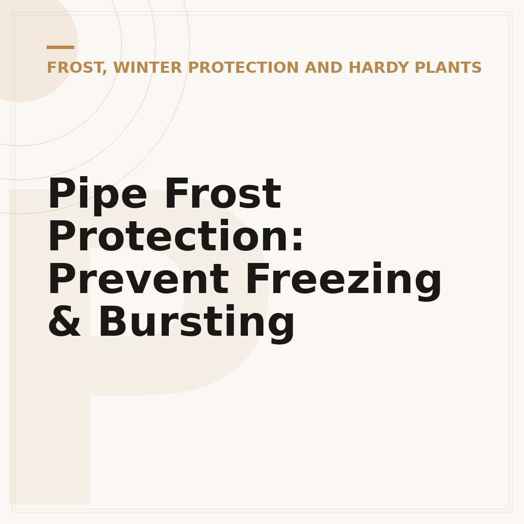 Pipe Frost Protection: Prevent Freezing & Bursting