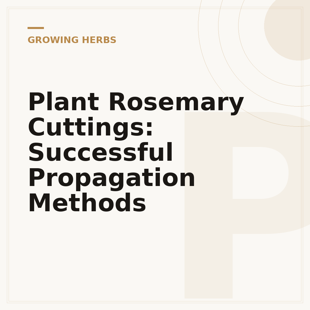 Plant Rosemary Cuttings: Successful Propagation Methods