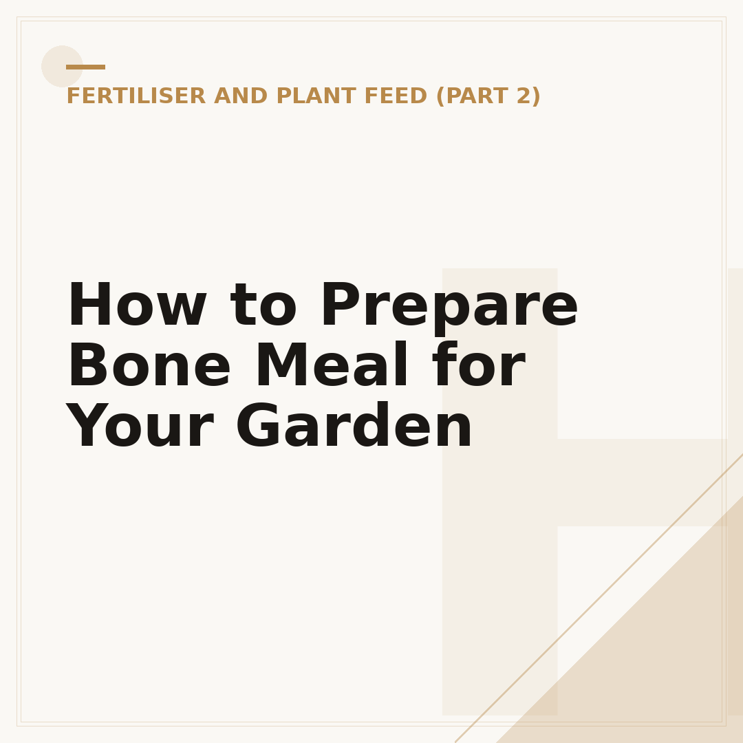 How to Prepare Bone Meal for Your Garden