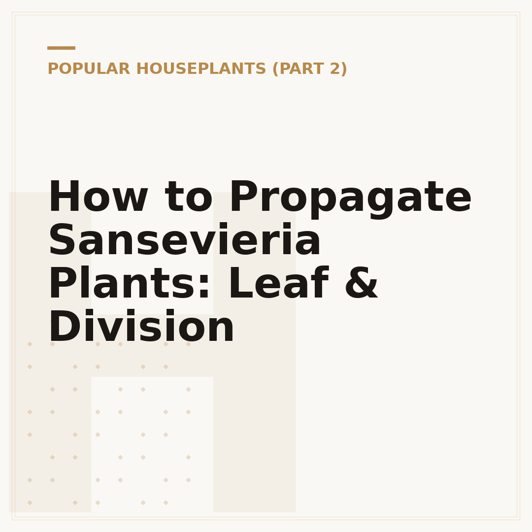 How to Propagate Sansevieria Plants: Leaf & Division
