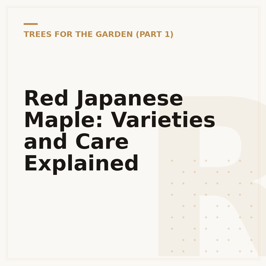 Red Japanese Maple: Varieties and Care Explained