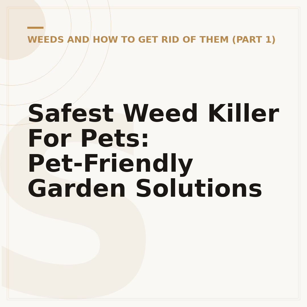 Safest Weed Killer For Pets: Pet-Friendly Garden Solutions