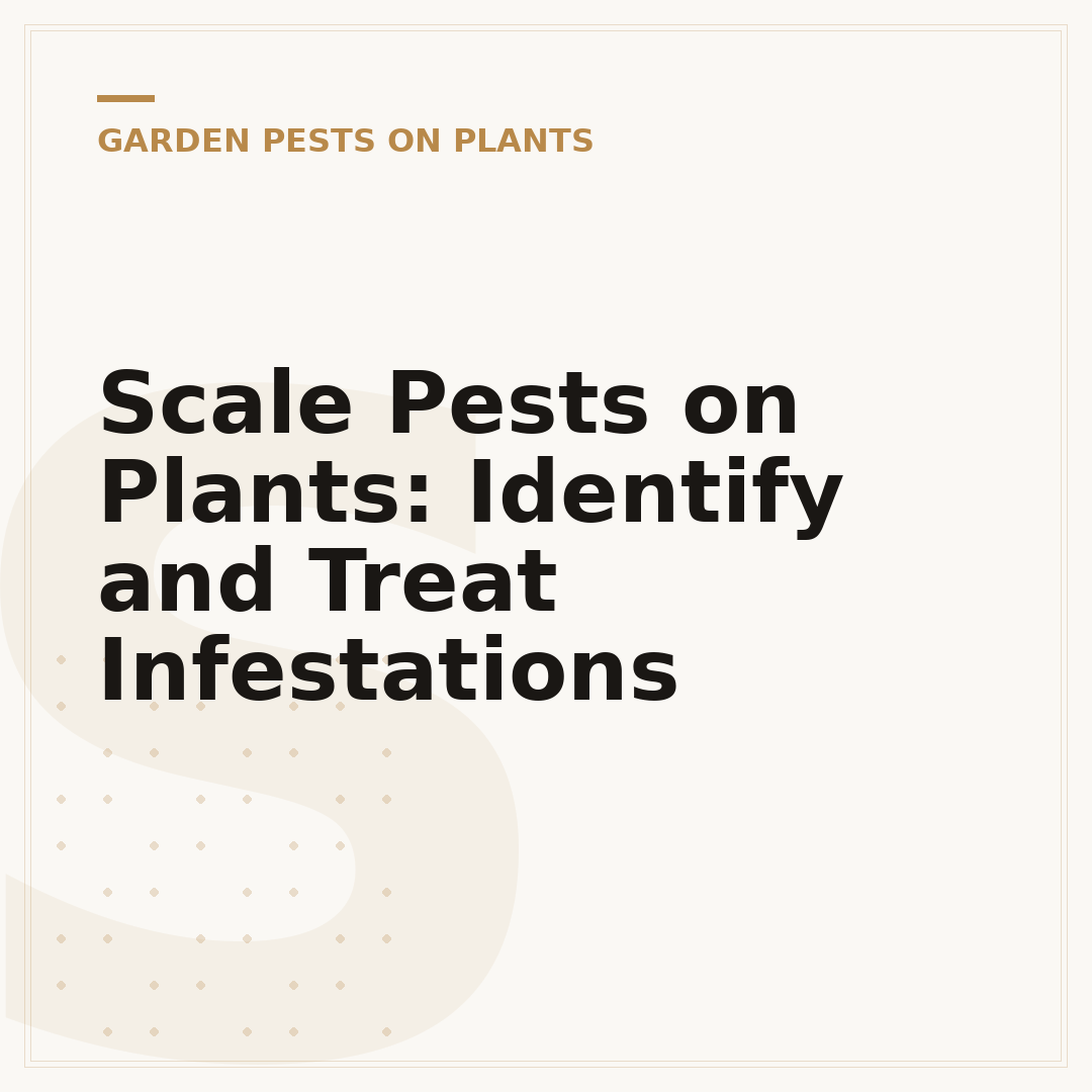 Scale Pests on Plants: Identify and Treat Infestations