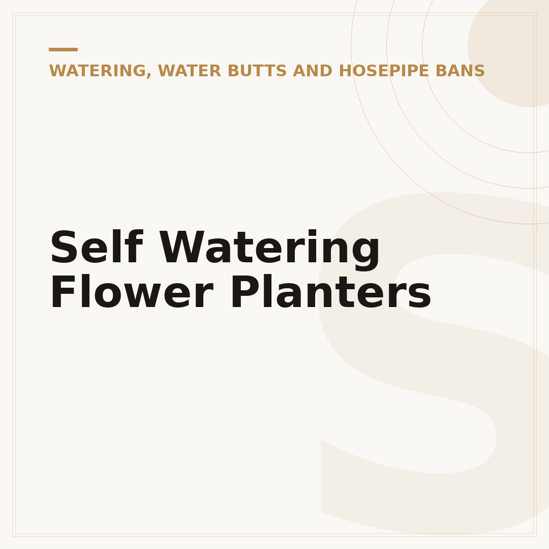 Self Watering Flower Planters