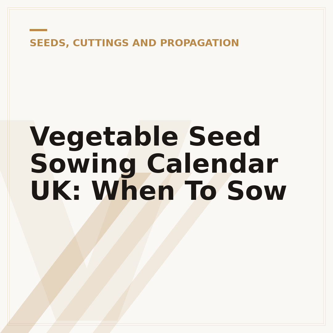 Vegetable Seed Sowing Calendar UK: When To Sow