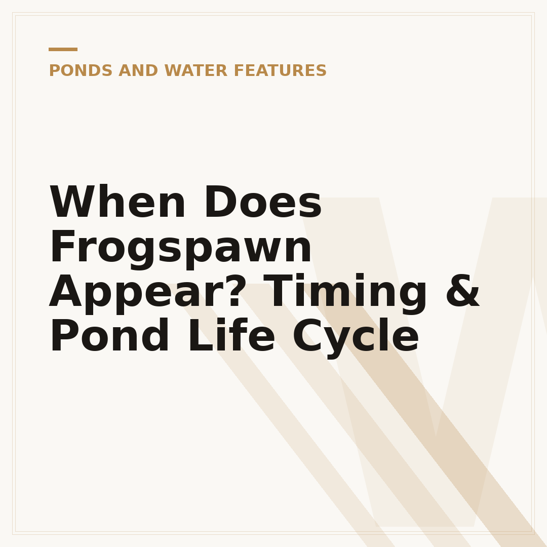 When Does Frogspawn Appear? Timing & Pond Life Cycle