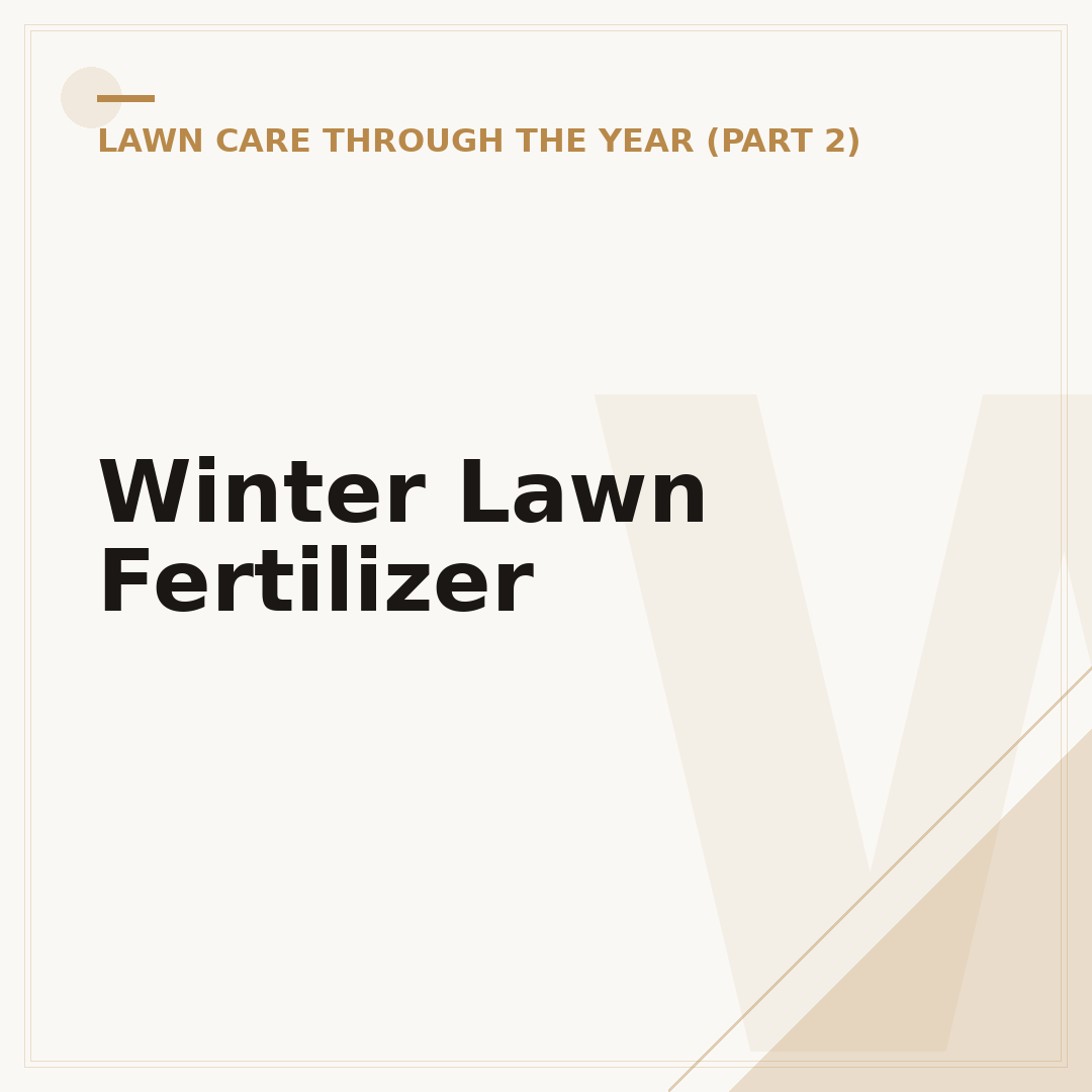 Winter Lawn Fertilizer
